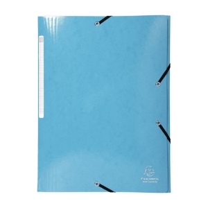 Picture of CAPA COM 3 ABAS E ELÁSTICOS A4 CARTOLINA BRILHANTE 425GR EXACOMPTA AZUL TURQUESA (55827E)