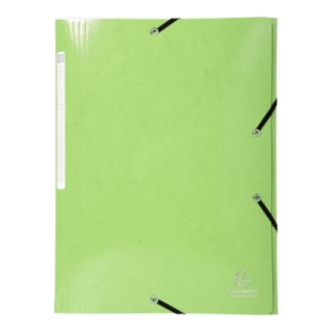 Picture of CAPA COM 3 ABAS E ELÁSTICOS A4 CARTOLINA BRILHANTE 425GR EXACOMPTA VERDE ANIS (55823E)