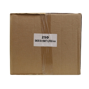 Picture of SACO B/4 250X353MM COM FOLE 40MM KRAFT 110GR ADESIVO