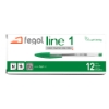 Picture of CAIXA COM 12 ESFEROGRÁFICAS FEGOL LINE 1 VERDE