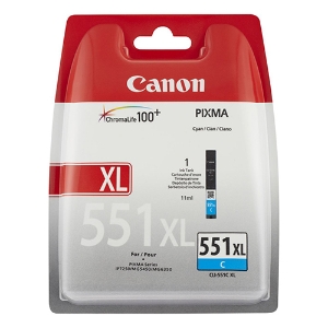 Imagem de TINTEIRO ORIGINAL CANON CLI-551C XL CYAN ALTA CAPAC.
