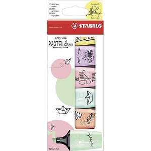 Picture of BLISTER COM 6 MARCADORES FLUORESCENTES STABILO BOSS MINI PASTEL