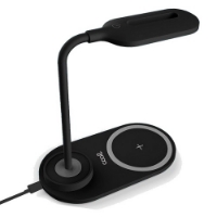 Imagem de CANDEEIRO LED COM BASE CARREGAMENTO SEM FIO COOL QI PRETO