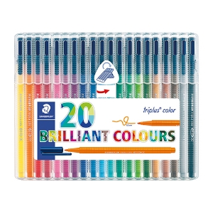 Picture of  CX.20 MARC. FIBRA STAEDTLER TRIPLUS COLOR 323 SB20 SORT.