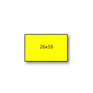 Imagem de ROLO ETIQUETAS 26X16MM AD2 CANTOS RECTOS AMARELO (1000UNI)