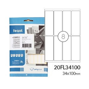 Picture of ETIQ. FEGOLABEL A5 34X100 BRANCA 20FL34100 (CART.20F/160UNI)