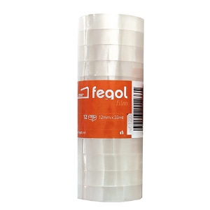 Picture of ROLO FITA ADESIVA 12MMX33MT FEGOL TRANSPARENTE ACORDEÃO (1233)