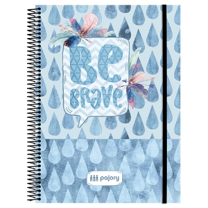 Picture of CADERNO ESPIRAL CAPA DURA COM ELÁSTICO A4 120F PAJORY BE XADREZ