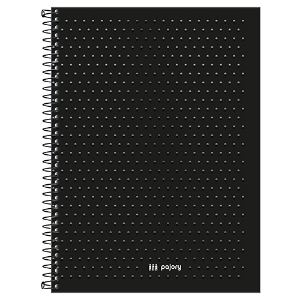 Picture of CADERNO ESPIRAL CAPA DURA A4 100FOLHAS PAJORY BLACK PREMIUM PAUTADO